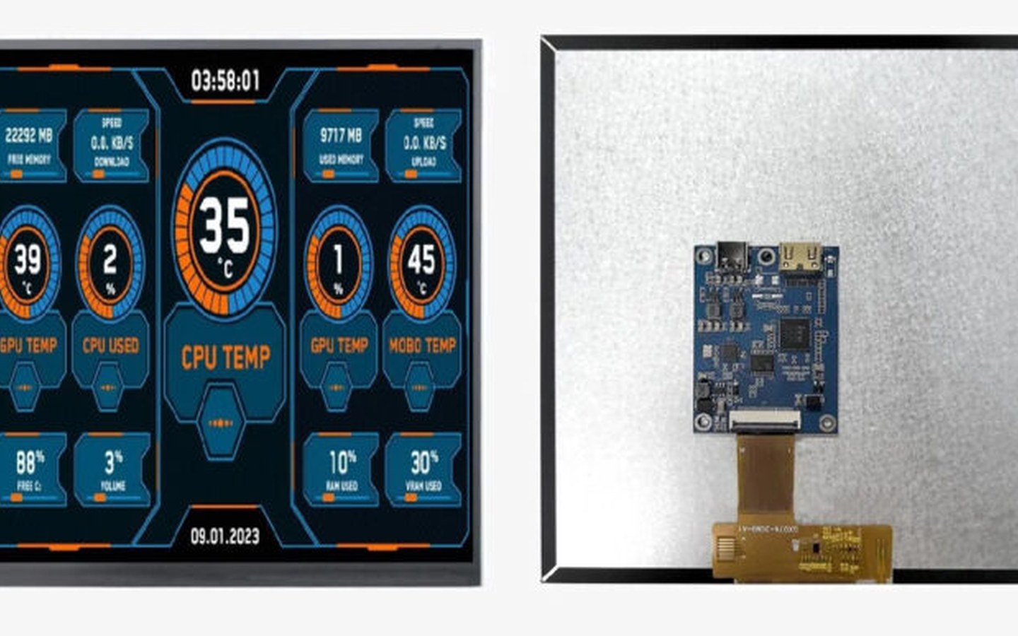 Article image for 7.6-Inch Square HDMI Displays with USB Touchscreen: 1200×1200 or 800×800 Resolution for SBCs
