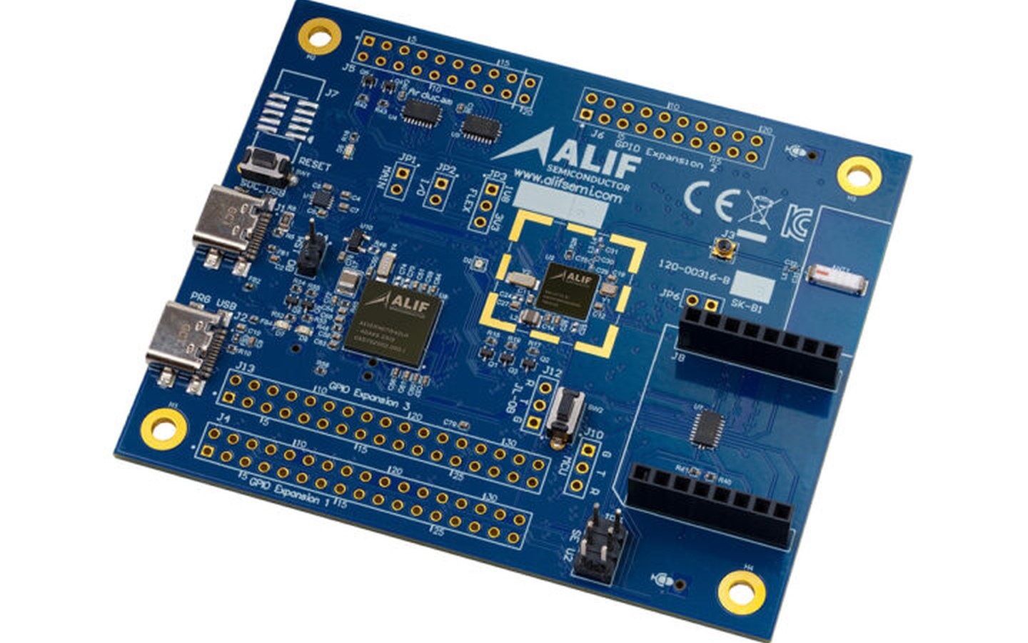 Article image for Alif Semi Balletto B1 and Ensemble E1C StartKits feature Cortex-M55 + Ethos-U55 MCU for IoT and Edge AI