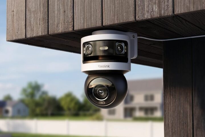 Article image for Reolink OMVI triple-lens AI security cameras combine 4K PTZ camera with dual-lens system with fixed 180° panoramic view